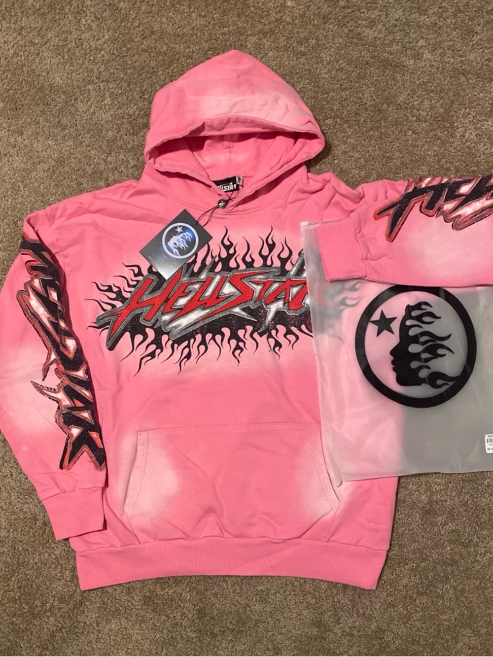 Hellstar Pink Graphic Hoodie - Hellstar